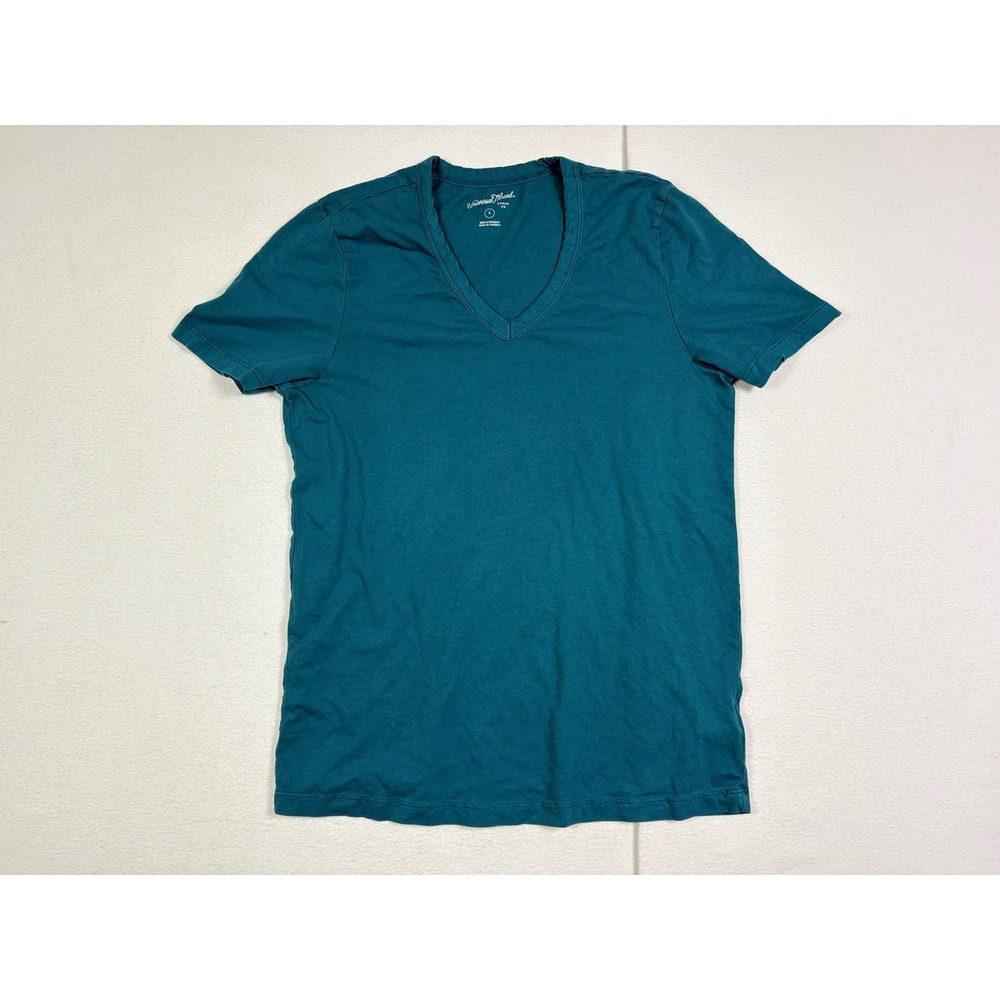 Universal Thread Womens Small Teal Blue V-Neck Short Sleeve 100% Cotton T-Shirt